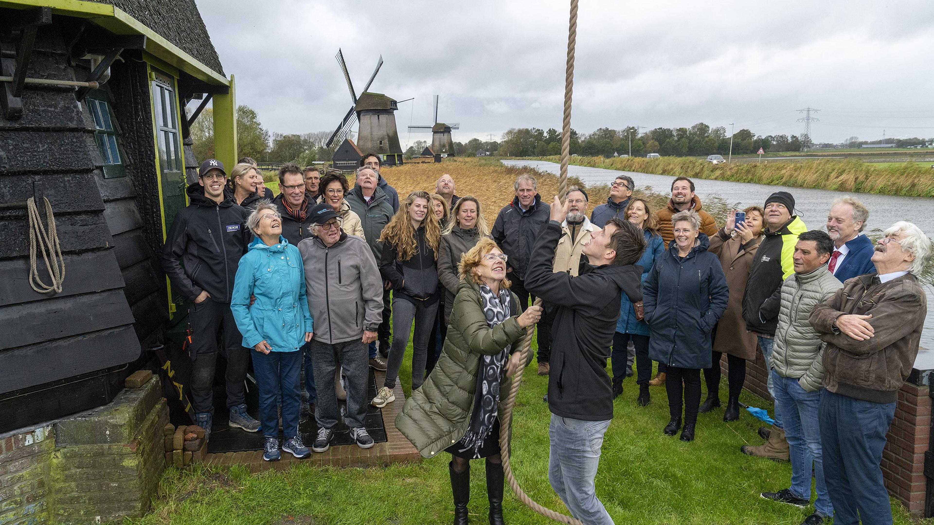 Strijkmolen I in Rustenburg doet het weer, het doel dat alle Schermer molens kunnen draaien is bijna